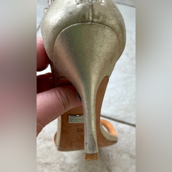 Badgley Mischka jewelled ankle strap heels. Size 5.5 but would fit a size 6 too - Picture 8 of 13